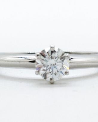 anello Tiffany platino e diamante