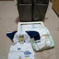 Borsa fasciatoio, tutina, lenzuolo, asciugamano