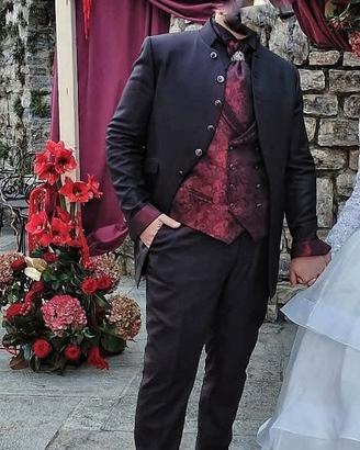 Abito da sposo damascato 