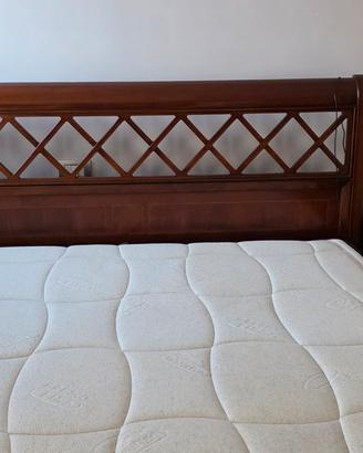 letto matrimoniale legno massello