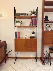 Libreria in teak modulare stile scandinavo