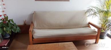 Divano letto di faggio massello olio cera ON-FUTON