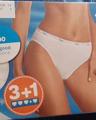 4 Slip donna Sloggi 100 tai tg 42 sgambati cotone