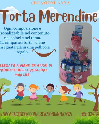 creazione torta merendine 