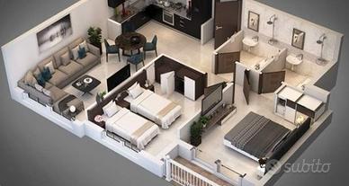 Spazioso quadrilocale semi-arredato a Luino