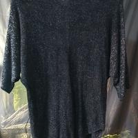 Maglia da Donna Nera Laminata