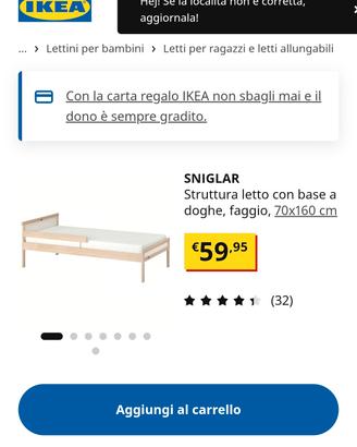 lettino per bambini 