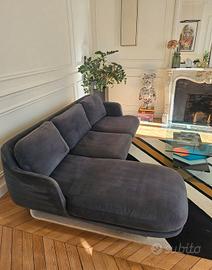 FRITZ HANSEN divano LUNE velluto grigio