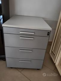 cassettiera in metallo con ruote 