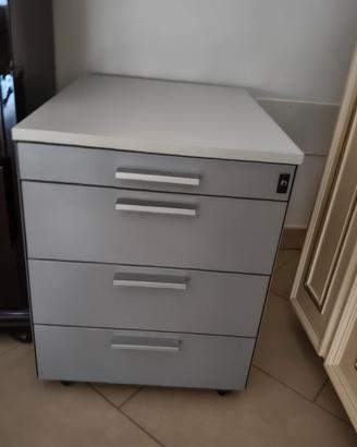 cassettiera in metallo con ruote 