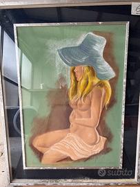 Set 2 dipinti donne nude da collezionismo