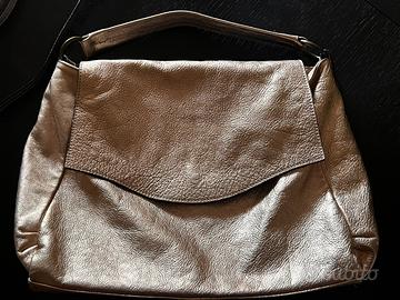 Borsa in pelle color oro