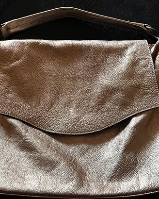 Borsa in pelle color oro