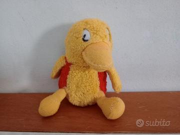 Peluche a forma di Canarino Giallo alto 9 cm