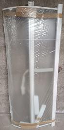 Box doccia 90x90 tondo bianco vetro satinato