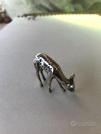 Cerbiatto argento 800 miniatura
