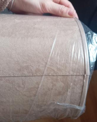 Paralume lampada velluto beige nuovo