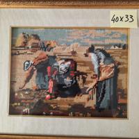 Quadro punto croce con cornice 40x33