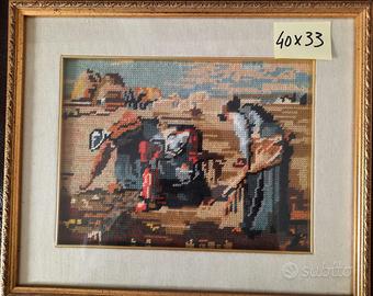 Quadro punto croce con cornice 40x33