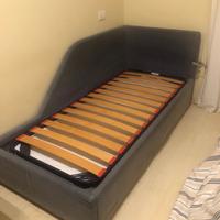LETTO SINGOLO RIVESTITO IN TESSUTO