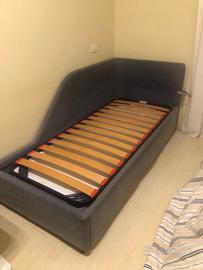 LETTO SINGOLO RIVESTITO IN TESSUTO