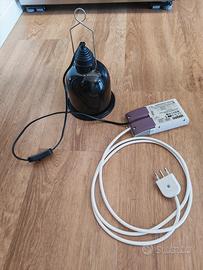 porta lampada rettili piu alimentatore