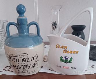 COPPIA BROCCA VUOTA E CARAFFA WHISKY GLEN GARRY