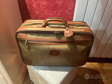 Valigia gucci anni 80 tela spalmata microguccissim