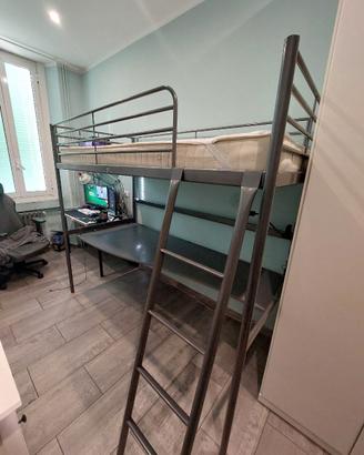 Letto singolo a soppalco