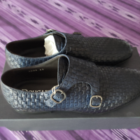 Scarpe doucals blu in pelle intrecciata N'41 nuov