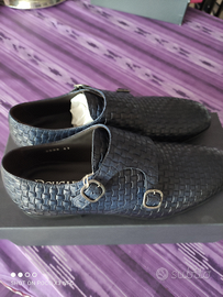 Scarpe doucals blu in pelle intrecciata N'41 nuov