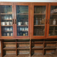Alzatina-vetrina da tavolo di laboratorio anni 30