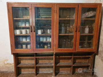 Alzatina-vetrina da tavolo di laboratorio anni 30