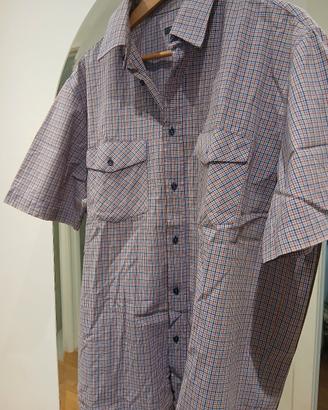 camicia uomo manica torta a quadri