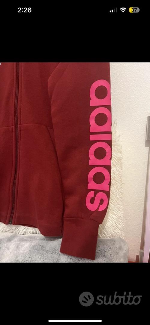 Felpa adidas outlet bordeaux ragazza