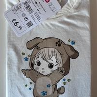 T-shirt neonato bianca stampa 6-9 mesi