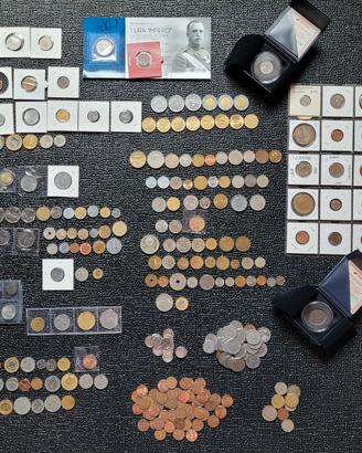 200 monete mondiali diverse+ 100 monete omaggio