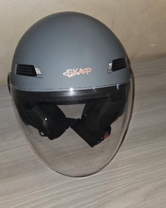 CASCO JET MOTO SCOOTER SKA-P GRIGIO OPACO