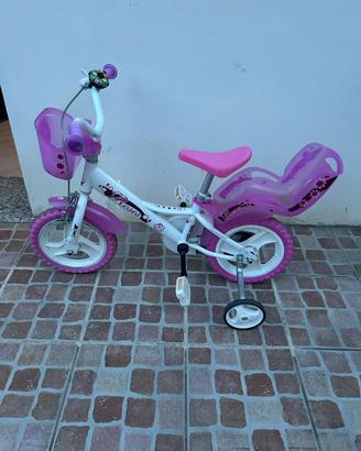 Bicicletta bambina, 12 pollici con rotelle