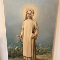 Dipinto su tela Santa Rosa da Lima. G.M.Mossa.1971