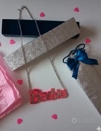 Collana Barbie nuova con confezione 