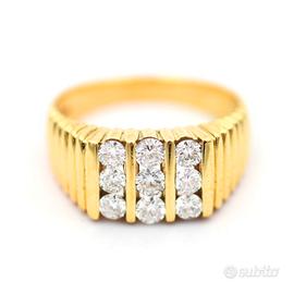 Anello Damiani Oro Giallo 18 Carati con DiamantI
