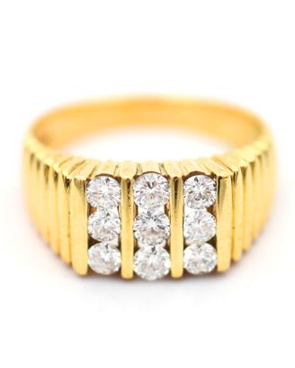Anello Damiani Oro Giallo 18 Carati con DiamantI