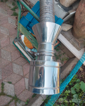 coppo da tetto acciaio, con tubo di circa 3 metri