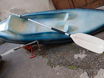 canoa monoposto in vetro resina 
