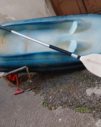 canoa monoposto in vetro resina 