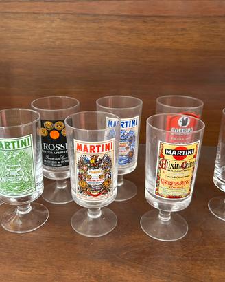 Bicchieri vintage “martini e rossi”