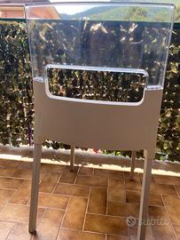 Sedia in plastica polipropilene impilabile