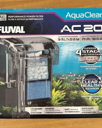 Aquaclear AC20, Filtro Zaino per Acquario 379 Lph