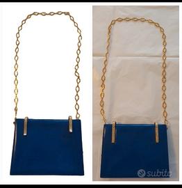 Borsa Valentino Night in pelle blu e rossa